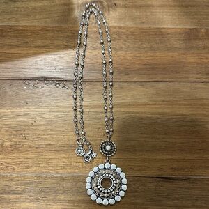 Lucky Brand two sided elegant silver and gold necklace.